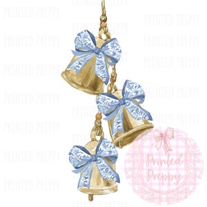 Chinoiserie Bow Bells PNG// Digitale download chinoiserie // Chinoiserie-illustraties // Chinoiserie Chic