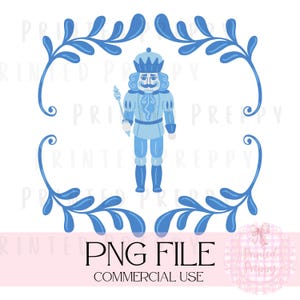 Preppy Nutcracker PNG // Quebra-nozes Azul // Quebra-nozes Azul Natal PNG // Preppy Natal / Natal do Sul
