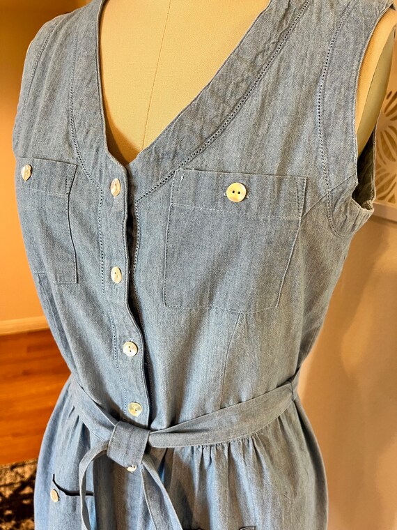 Darling Moment Chambray Belted Maxi