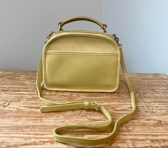 Vintage Coach Lime Top Handle Lunch Box Zip Bag/Gr