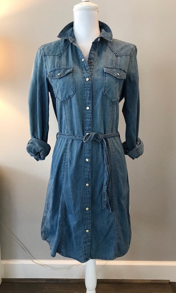 gap denim shirt dress