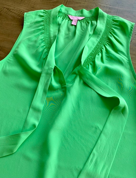 Vintage Lilly Pulitzer Lime Green Pure Silk Ribbo… - image 7