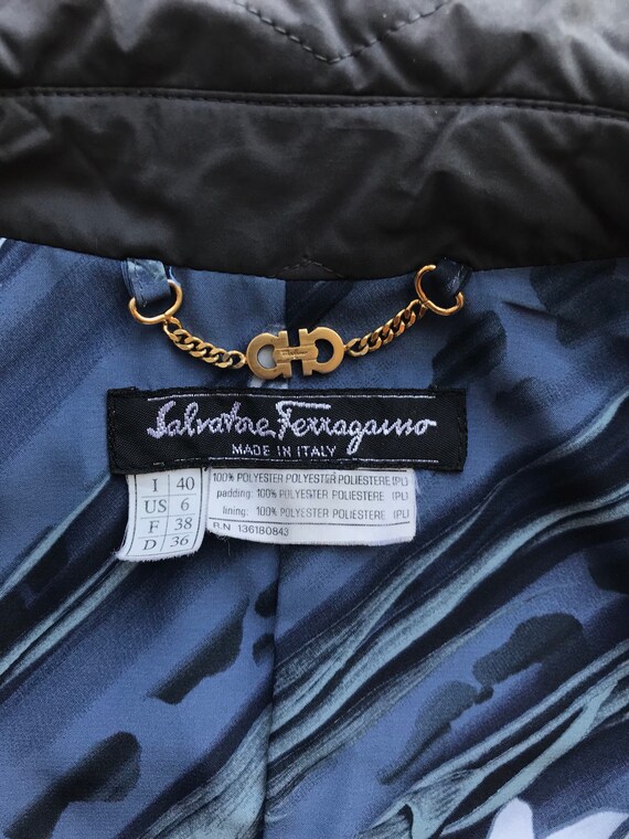 Vintage Salvatore Ferragamo Quilted Collared Silk Jacket - Etsy