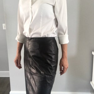 Jupe En Cuir Souple INC – Noire Doublée – Taille 10 – Neuve Avec Étiquette