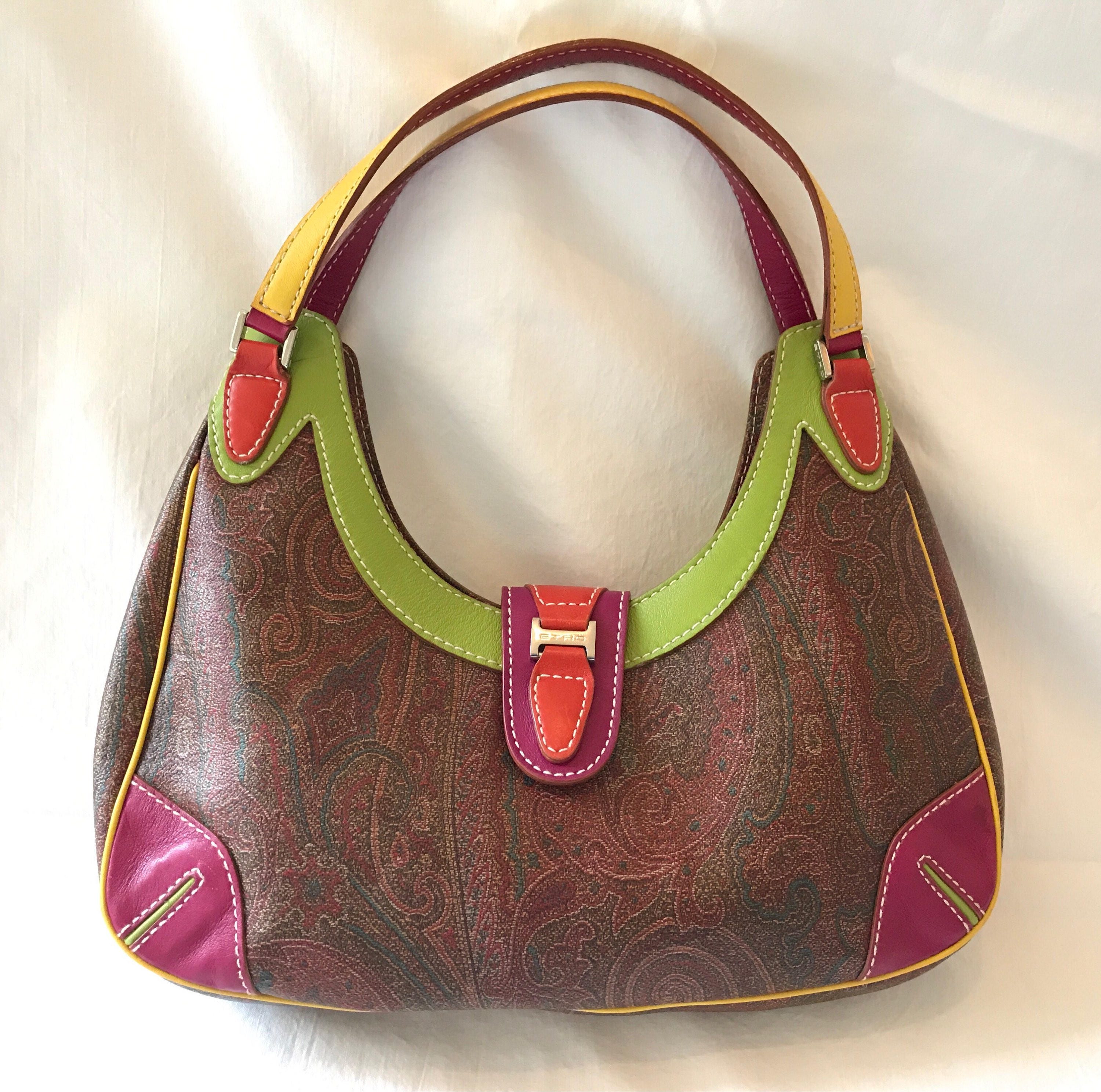 Vintage ETRO Shoulder Bag/Paisley /Colorful/Made in Italy Etsy