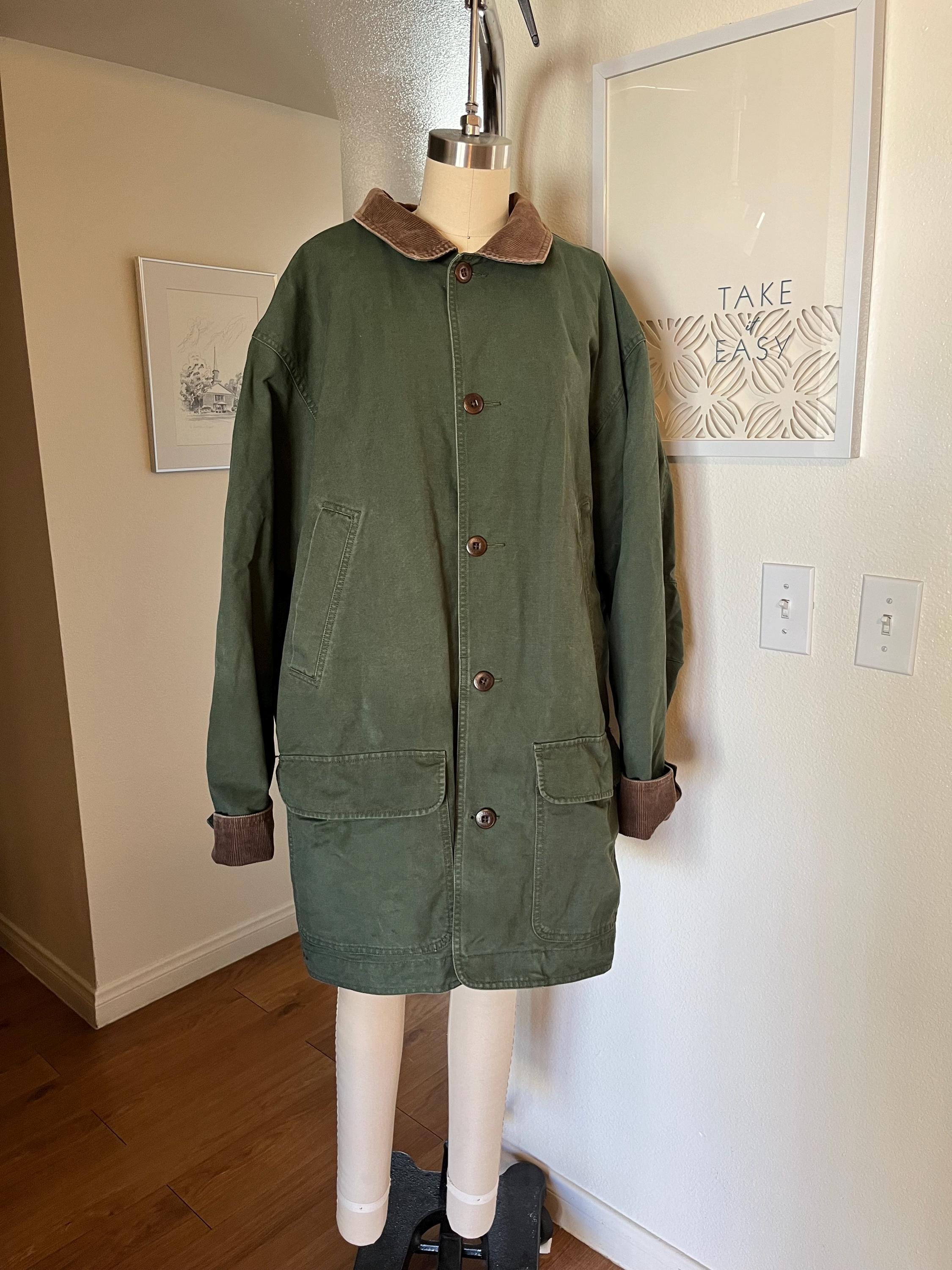 Vintage Llbean Barn Jacket duck Canvas Coat forest Green xlarge Etsy