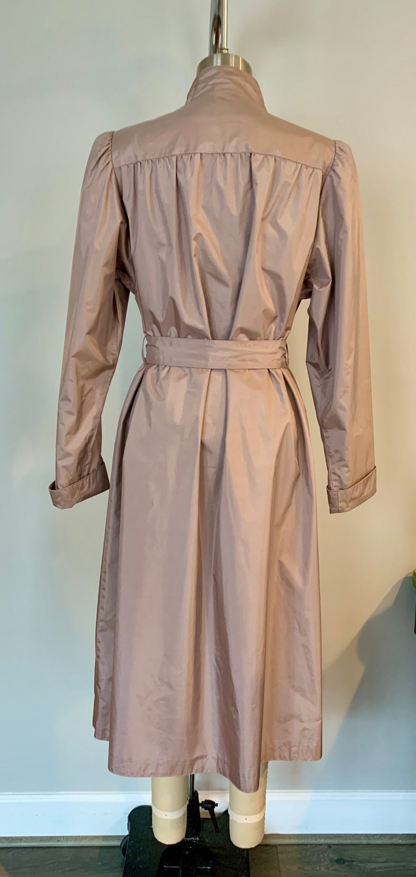 Vintage 70s Trench Coat/Belted Dress/ Mauve/size 8 Small | Etsy