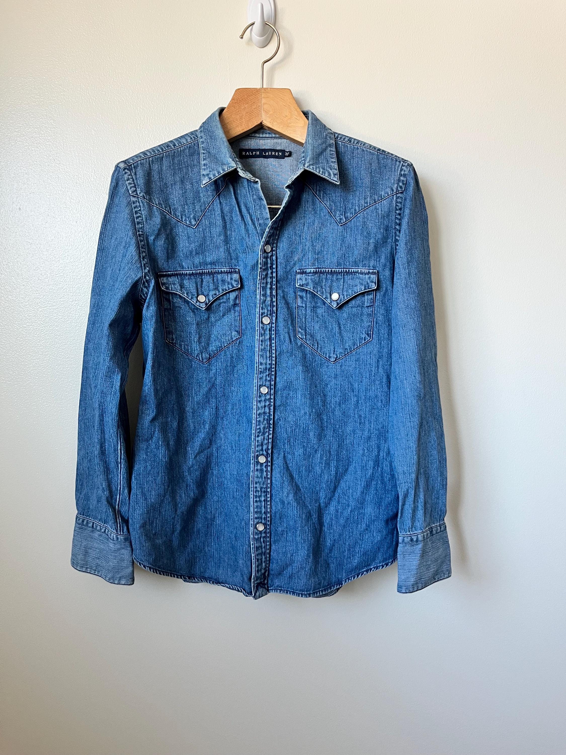 Vintage Chambray Polo Ralph Lauren - Etsy