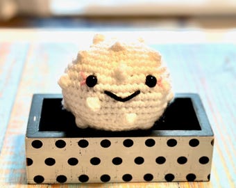 Crochet White Blood Cell Plush, Amigurumi T Cell Toy, Science Gift