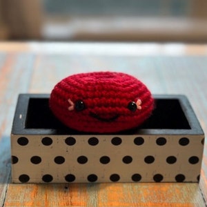 Plush Red Blood Cell Toy, Amigurumi Blood Cell, Crochet Biology Toy, Gift For Science Teacher, Cute Blood Cell Plush, Funny Doctor Gift