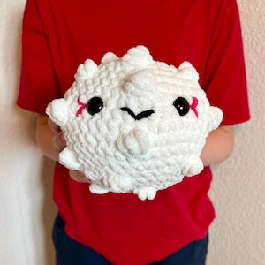 Grande peluche de globule blanc, peluche leucocytaire, joli globule blanc au crochet, cadeau pour professeur de sciences, système immunitaire, cadeau de rétablissement