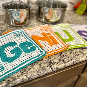 GE-NI-U-S pannenlap periodiek systeem, bundel wetenschap keuken, germanium-nikkel-uraanzwavel, cadeau wetenschapsleraar, nerd housewarming