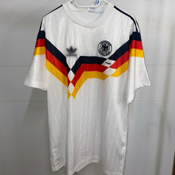 Camiseta de la Copa del Mundo Retro de Alemania 1988-1990 / Camiseta de fútbol de Alemania vintage / Camiseta de los ganadores de la Copa del Mundo de Alemania 1990 / Fútbol retro de Alemania