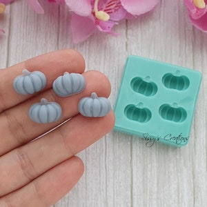 4 moules citrouilles, 1,5 cm, pour résine, pâte polymère, cire, savon, plâtre...