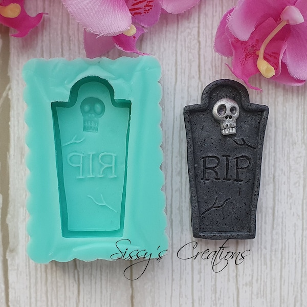 Tombstone Silicone Mold, 6 cm, for Resin and Polymer Clay