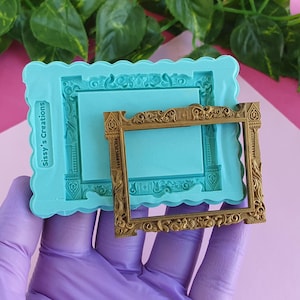 Moule 3D avec cadre rectangulaire, 6 cm, pour résine époxy, pâte polymère, cire, savon, plâtre...