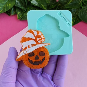 Moule citrouille, Halloween, 5 cm, pour résine époxy, pâte polymère. Cire, savon, plâtre...