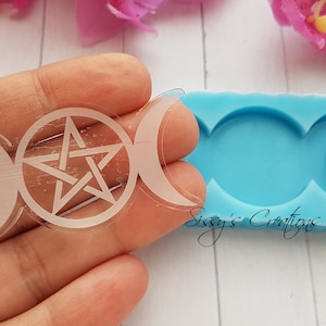 Triple Goddess Wicca Mold, 5 cm, for Resin, Polymer Clay, Wax, Soap, Plaster...