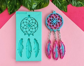Dreamcatcher 3D Mold, 10 cm, HOLES NOT PRESENT, for Epoxy Resin,Polymer Clay, Wax, Plaster...