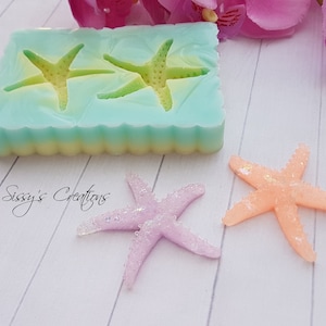 2 Stück Seestern-Gießform, 4 cm, für Resin und Polymer Clay