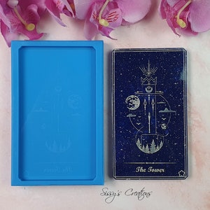 Tarotkarten Form, The Tower, 10 cm, für Resin und Polymer Clay