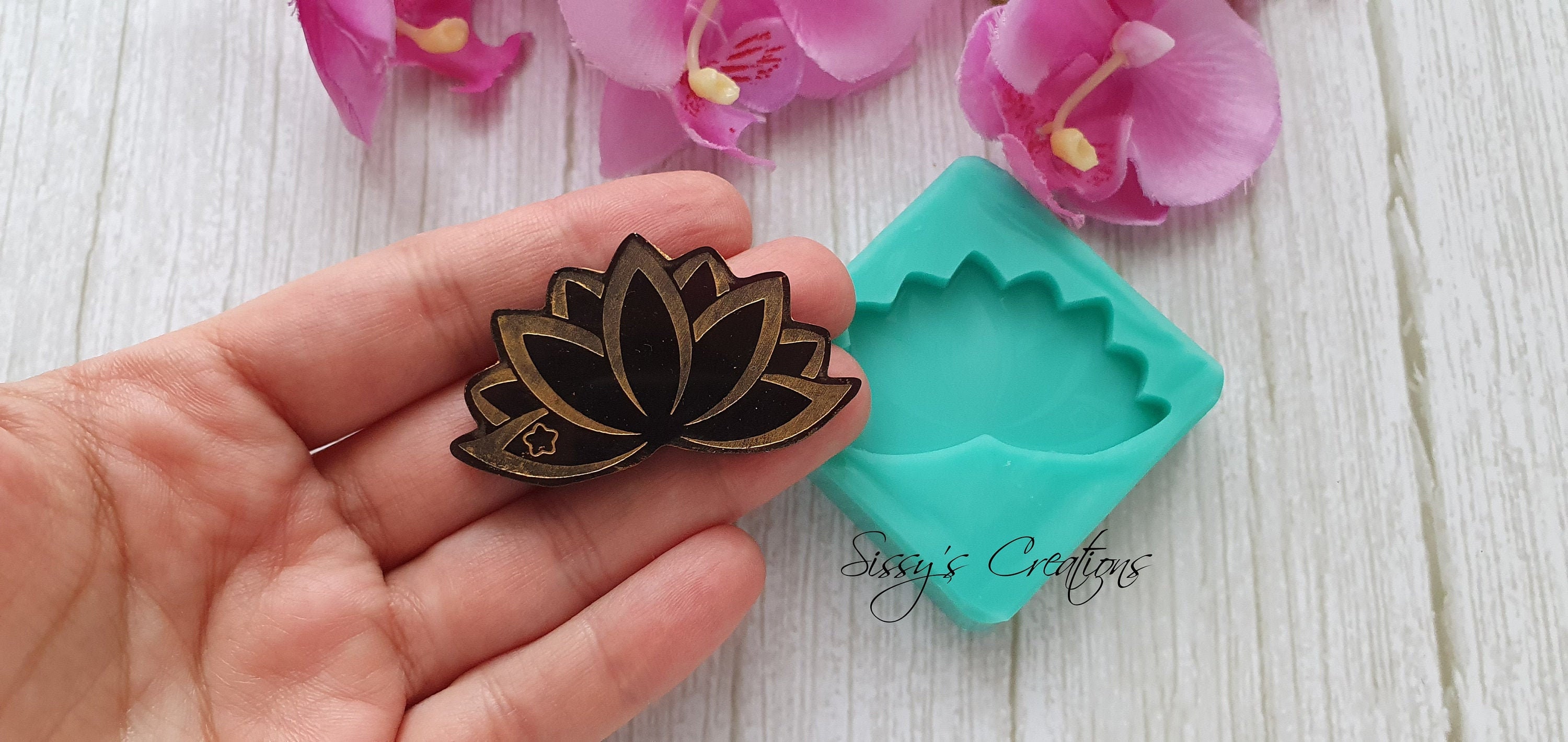 Lotus Flower Mold 5 cm for Resin and Polymer Clay Etsy