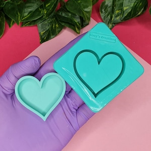 Heart Shaker Mold, 5 cm, for Epoxy Resin, Polymer Clay, Wax, Soap, Plaster...
