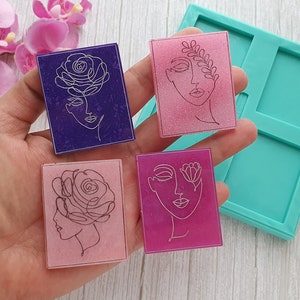 Molde de silicona para tarjeta LineArt, 5 cm, para resina, arcilla polimérica, cera, jabón, yeso...