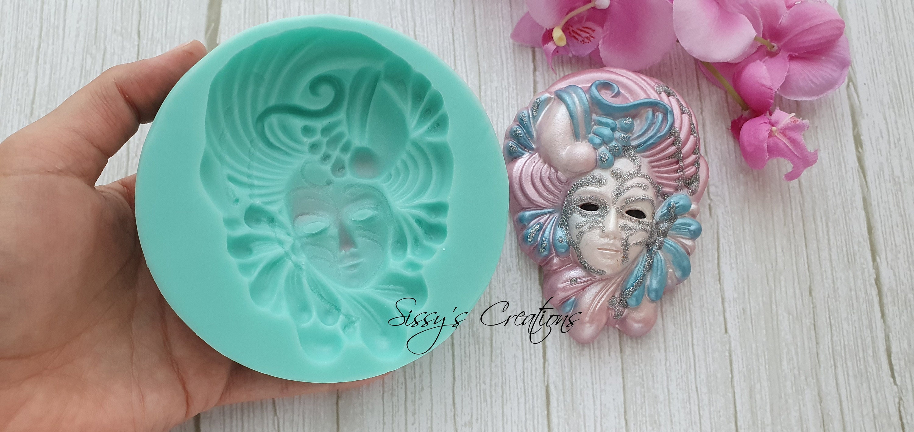 Carnival Mask Mold 11 cm for Resin and Polymer Clay Etsy