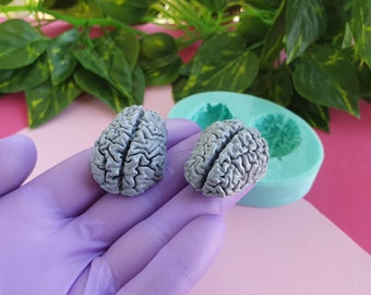 Realistic Brain Mold, 3 cm, for Epoxy Resin, Polymer Clay. Wax, Soap, Plaster...