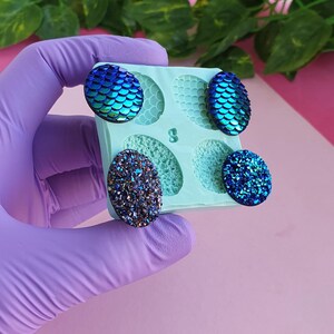 Gemmen Cabochon Gießform, 2 cm, für Epoxidharz, Polymer Clay. Wachs, Seife, Gips... Bild 8