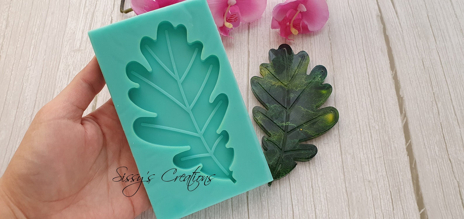 Oak Leaf Mold 13 cm for Resin and Polymer Clay Etsy