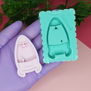 Space Rocket Shaker Silicone Mold, 6 cm, for Resin, Polymer Clay, Wax, Soap, Plaster...