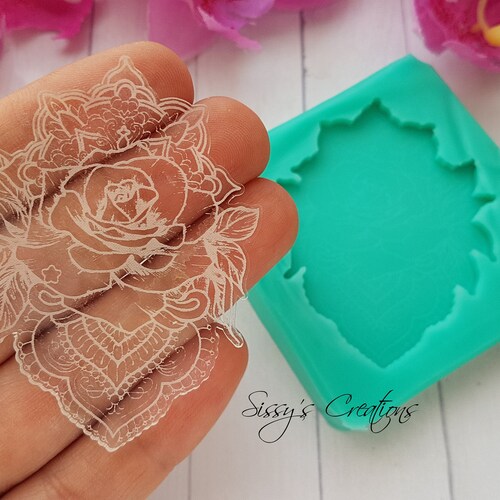 Rose Mold 6 Cm for Resin and Polymer Clay Etsy