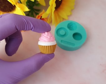 Cupcake 3D Mold, for Resin, Polymer Clay, Wax, Soap, Plaster...