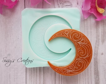 Moon Molds, 5 cm, for Resin and Polymer Clay