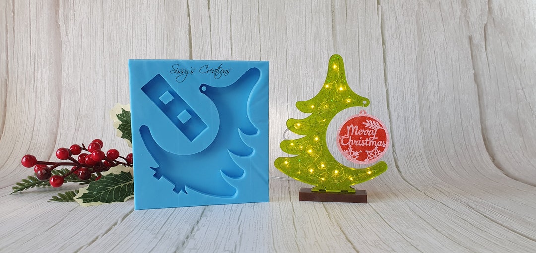 Christmas Tree, Christmas Ball Holder Stand Mold, 13 Cm, for Resin and