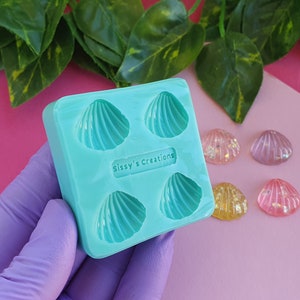 4 pcs Little Shells Mold, 2 cm, for Epoxy Resin, Polymer Clay. Wax, Soap, Plaster...