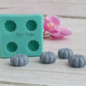 4 moules citrouilles, 1,5 cm, pour résine, pâte polymère, cire, savon, plâtre...