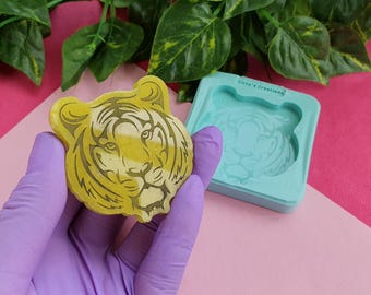 Tiger Silicone Mold, 5 cm, for Epoxy Resin, Polymer Clay, Wax, Soap, Plaster...