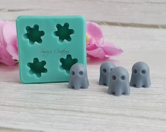 3D Ghost Silicone Mold, Spooky Charms for Earrings & Jewelry 1.5cm