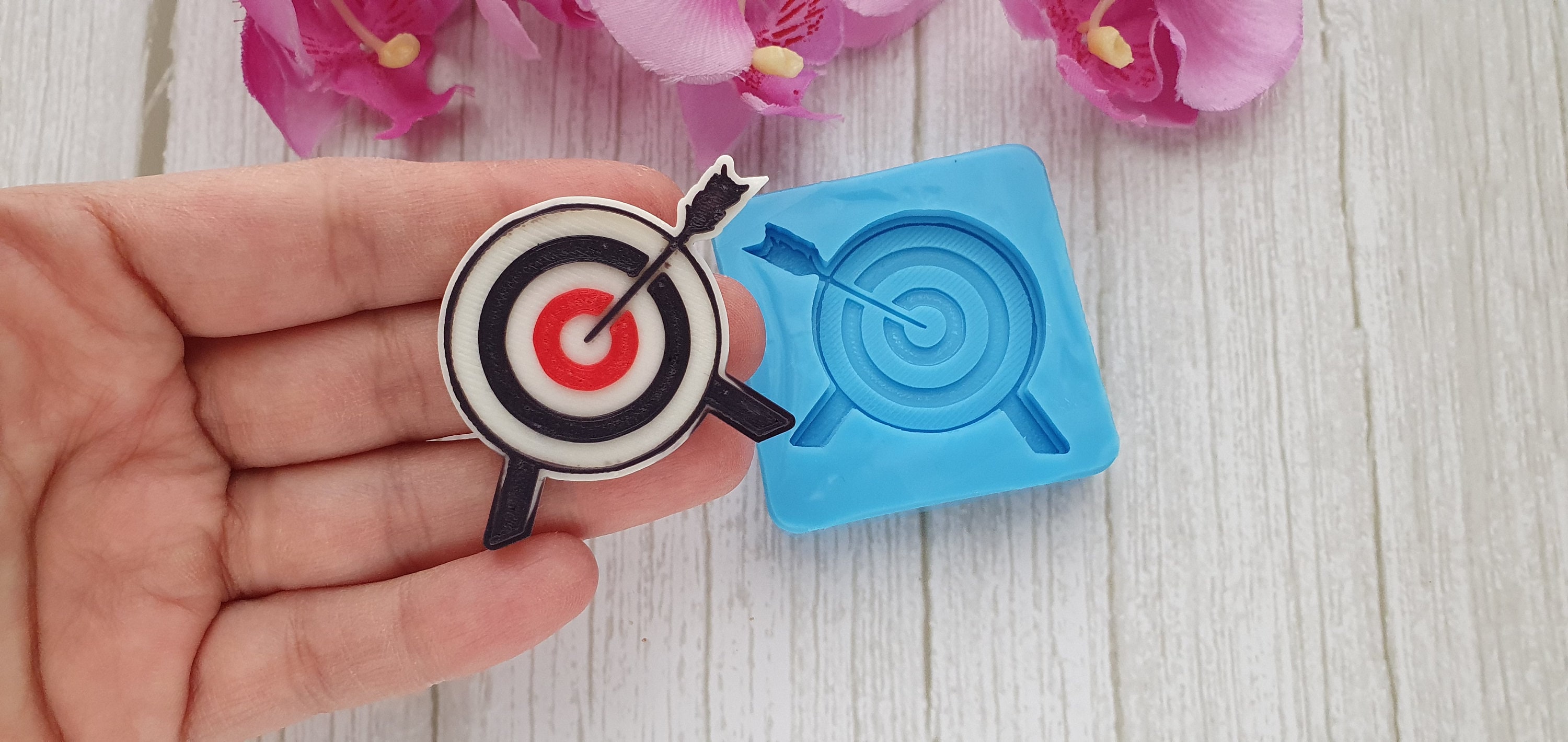 Zielscheibenform, 4 cm, für Resin, Polymer Clay, Jasmonite, Seife, Wachs, Gips