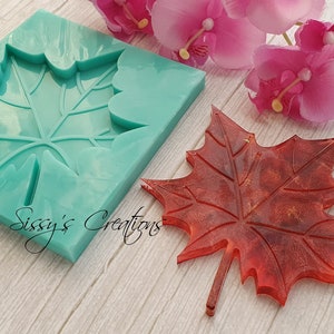 Ahornblatt Gießform, 12 cm, für Resin und Polymer Clay