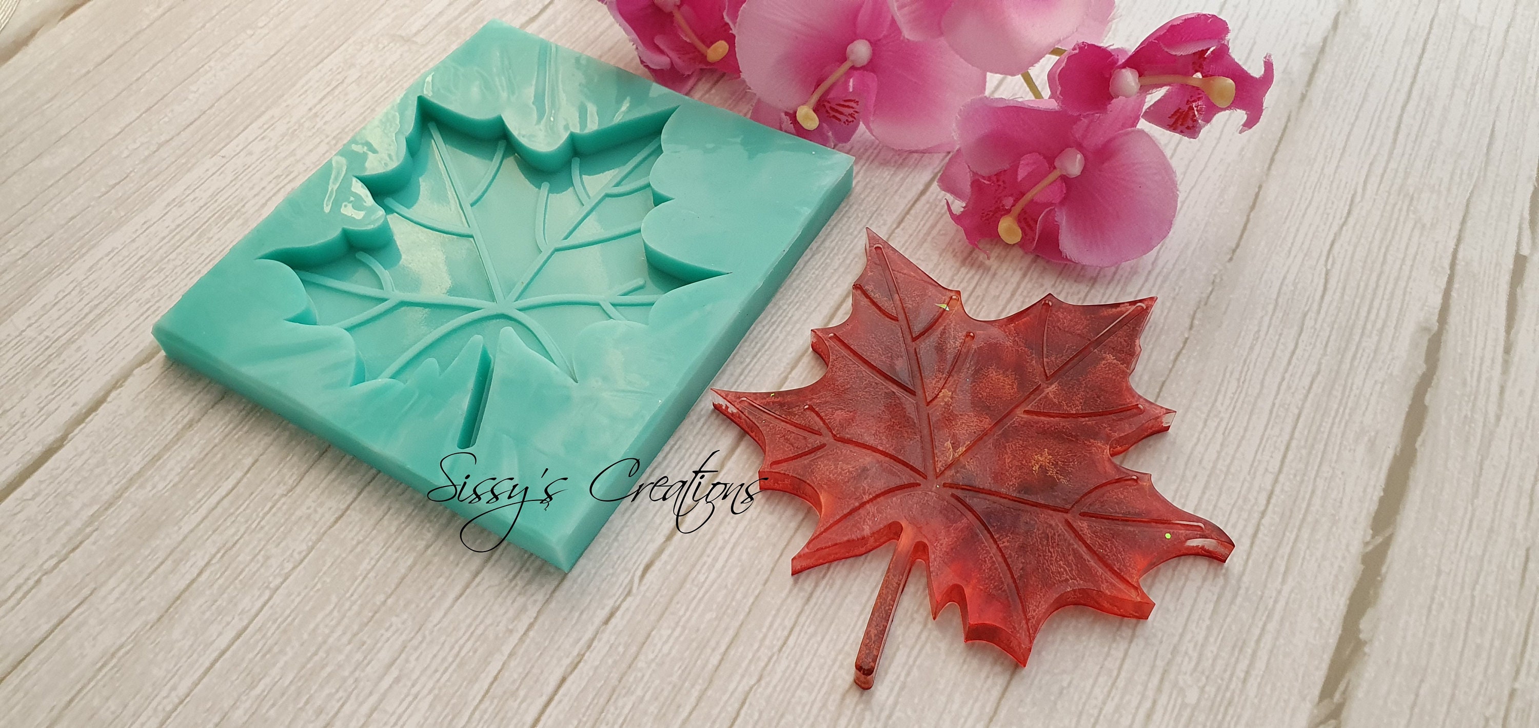 Maple Leaf Mold, 12 cm, for Resin and Polymer Clay