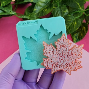 Ahornblatt Gießform, 5 cm , für Harz, Polymer Clay, Wachs, Seife, Gips ...