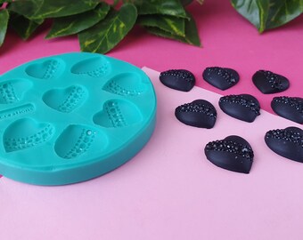 Herz-Silikonform Für Cabochons & Fondant – Lebensmittelecht, Hitzebeständig (8x8 Cm), Ideal Für Kuchen & Resin