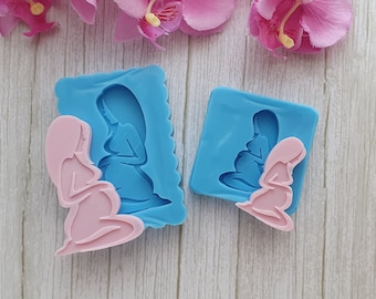 Mom and Baby Mold, Mother's Day, 4 / 6 cm, for Resin and Polymer Clay