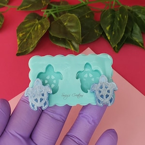 Sea Turtle Silicone Mold for Resin Earrings and Summer Charms 2cm