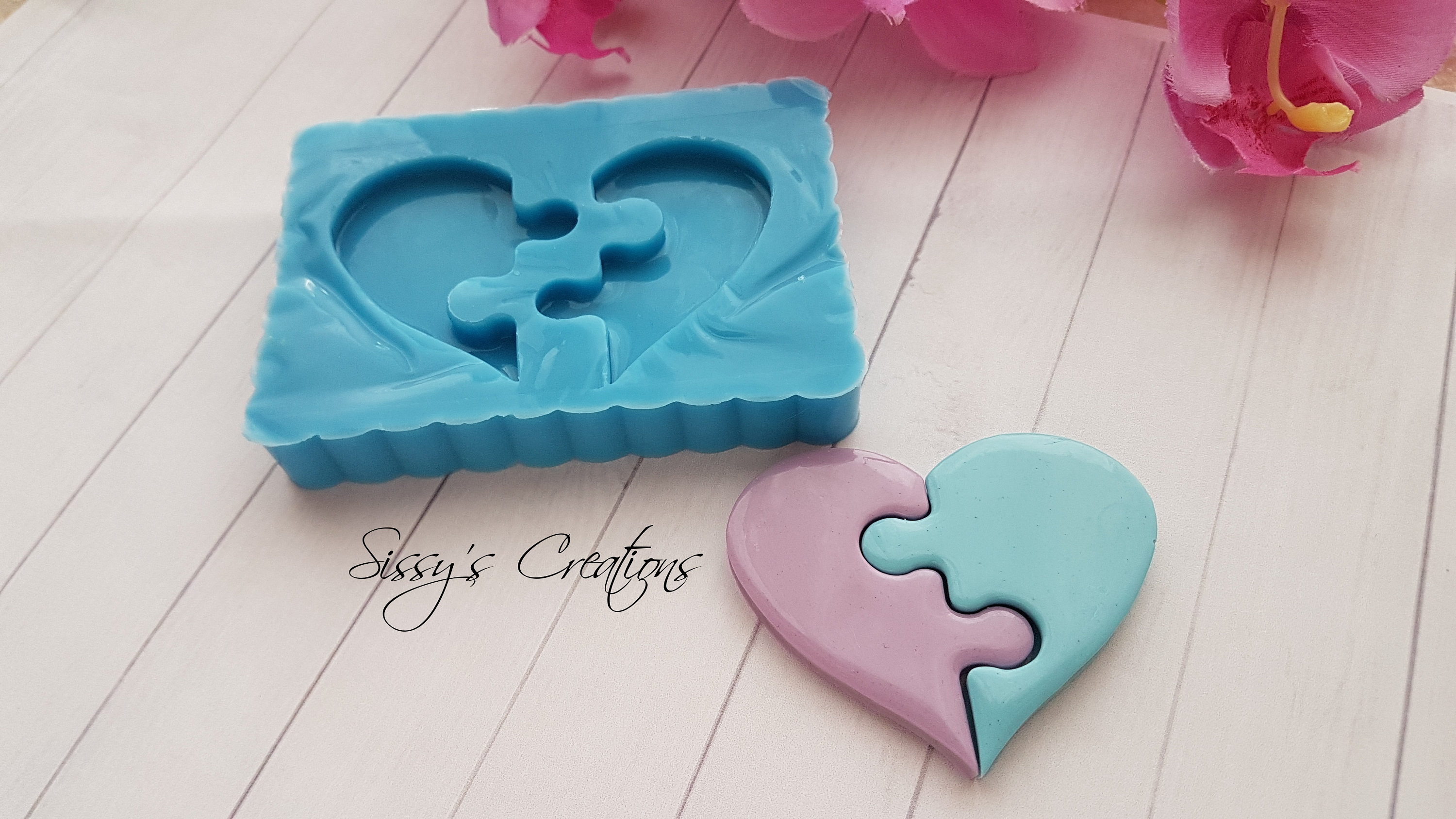Puzzle Piece Silicone Resin Molds Mini Heart Shaped - Temu Mexico