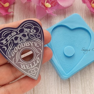 Moldes para planchette Ouija Goodbye, 6 cm, para resina y arcilla polimérica